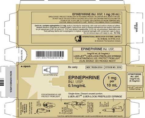international medication systems epinephrine extended dating